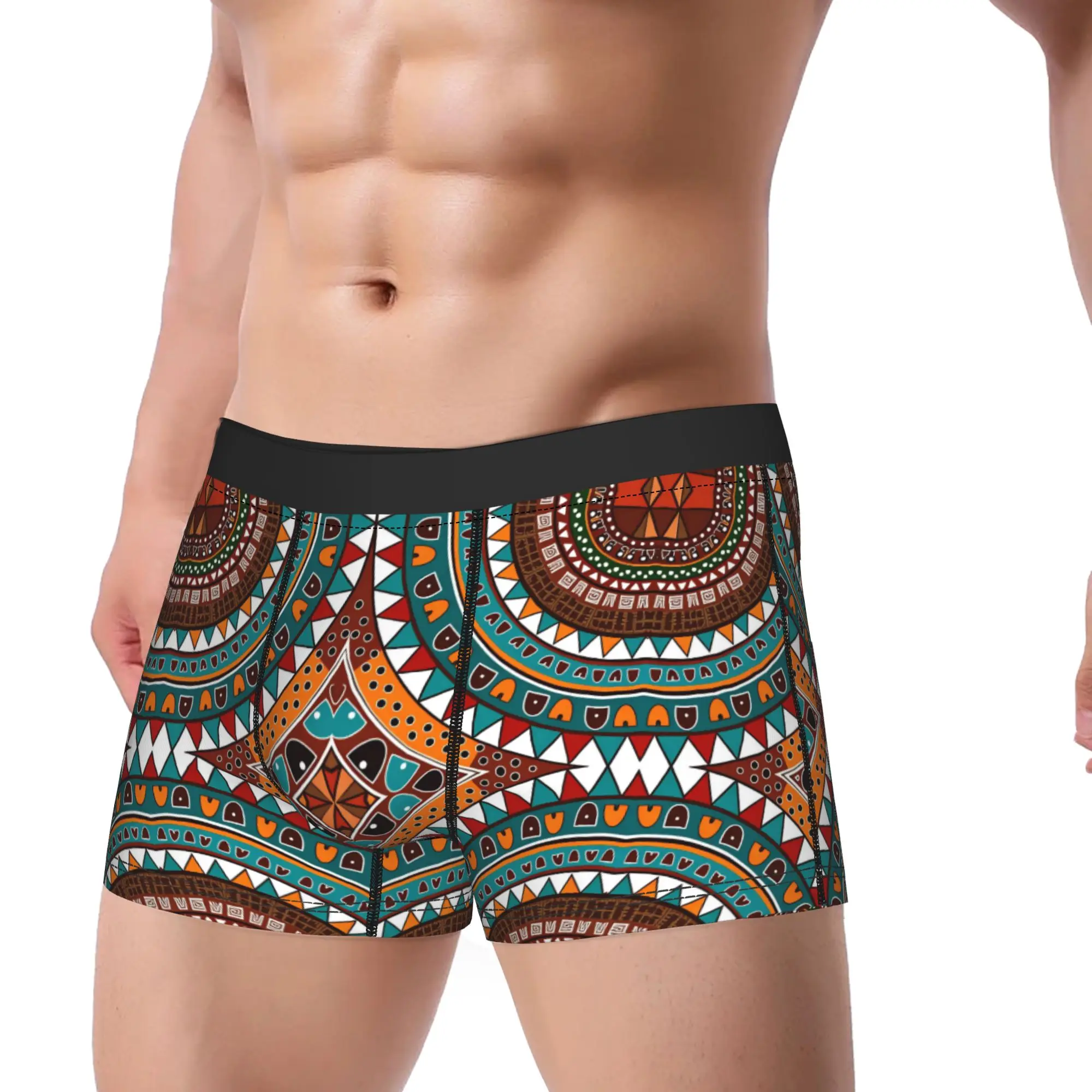 African Tribal Patterns Underwear  Males Shorts Briefs Breathable Boxershorts Quality Print Plus Size Panties