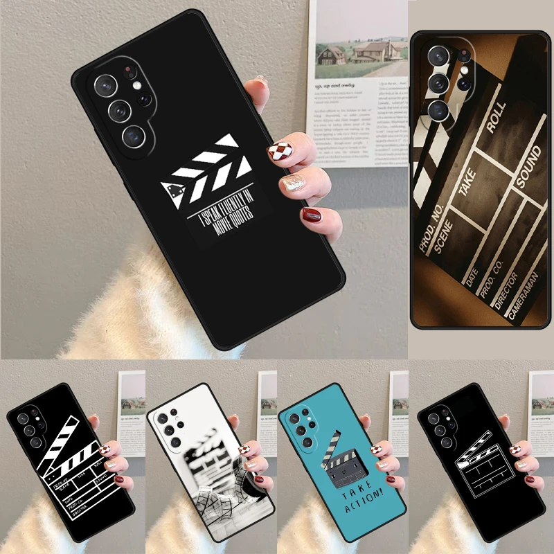 Film Movie maker Clapper board Phone Case for Samsung Galaxy note 10 pro S26 Ultra S23 S24 FE S25 S21 S22 PLUS shockproof Cove