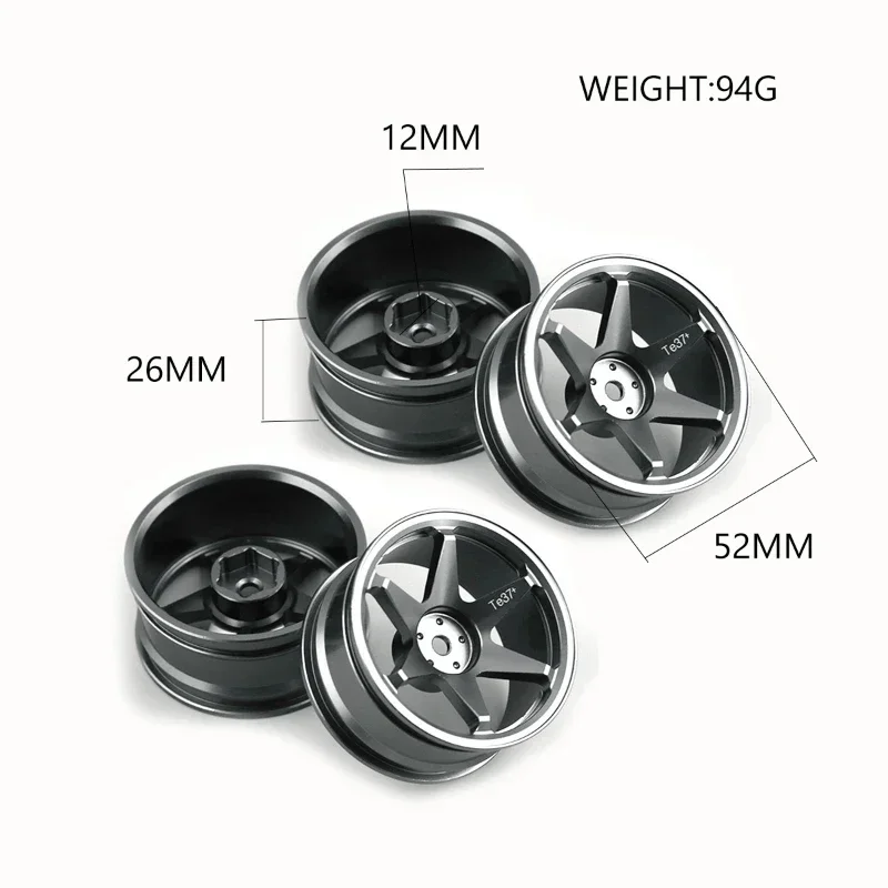 Obręcz koła On-Road Drift Car Aluminium Alloy Metal Wheel Climb Car Wheel Rim For 1/10 HSP Tamiya HPI Kyosho Sakura D5 TT02 Drift Hub