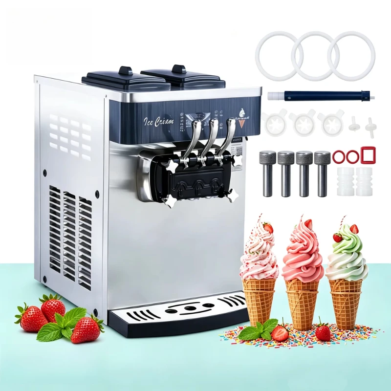 Double Ice Cream Machine Maquina De Helado Commercial Use for Shops Supermarkets Milk Tea Shops Italian Ice Cream Machine