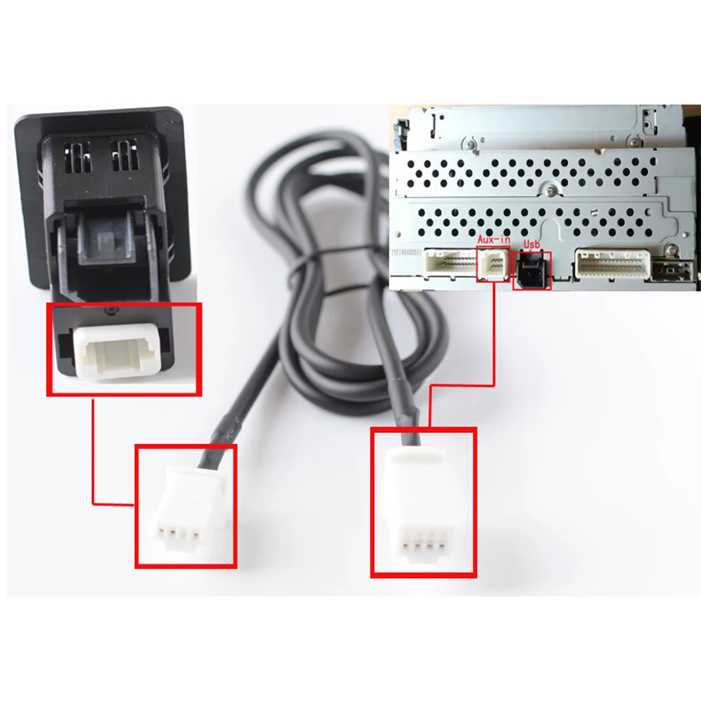 CarRadio For DA Screen 8 To 4 Pin AUX Adapter Cable ​Fit For Nissan 100CM AutomobileswwwElectronicswwwAccessories