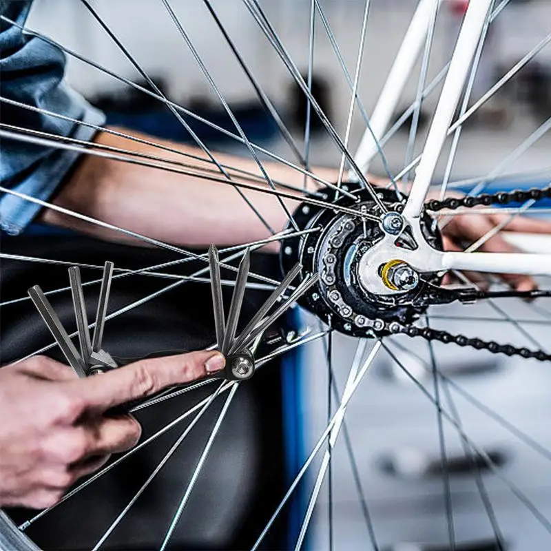 多用途の自転車ドライバー,ツールセット,ロードバイクツール,マウンテンバイク,電動自転車に適したマルチツールキット,7 in 1