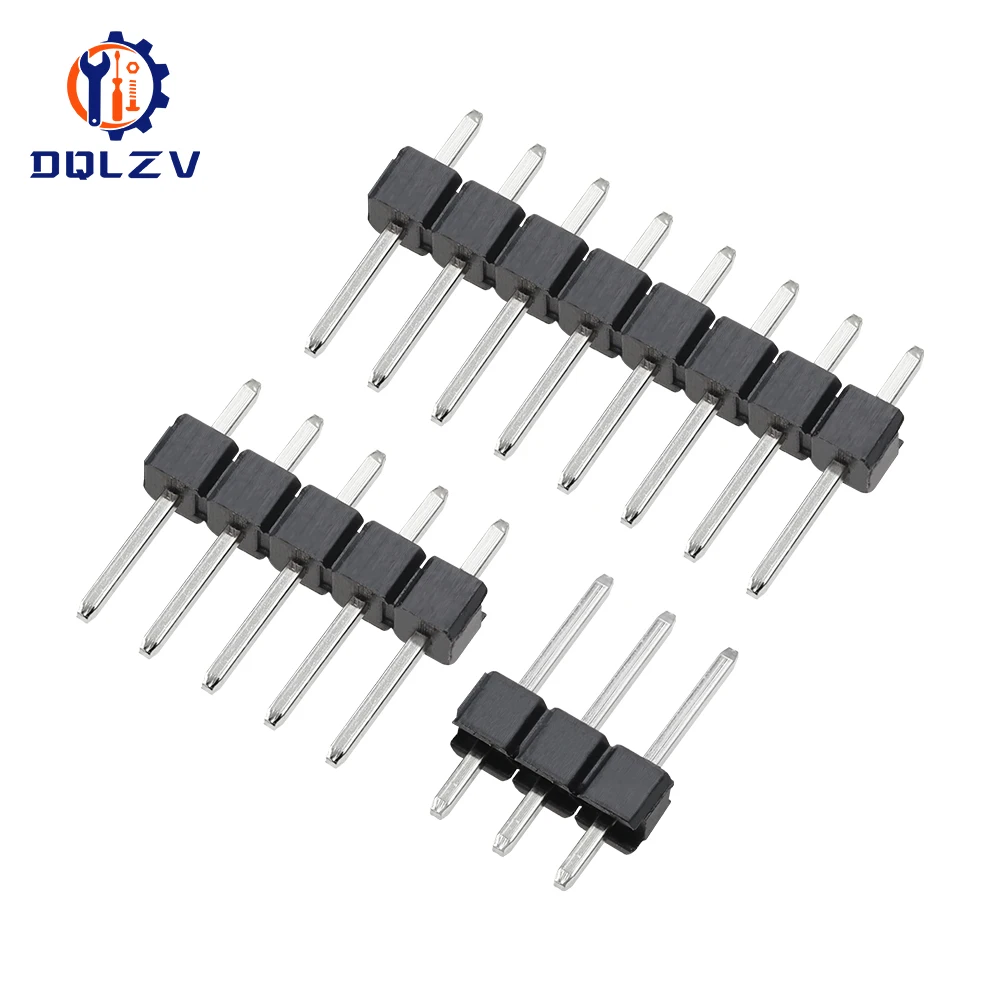 2.54mm Pitch Pin Header Single Row Male Breakaway PCB Board Connector Straight Pin Pinheader Plug 1*2P~40Pin
