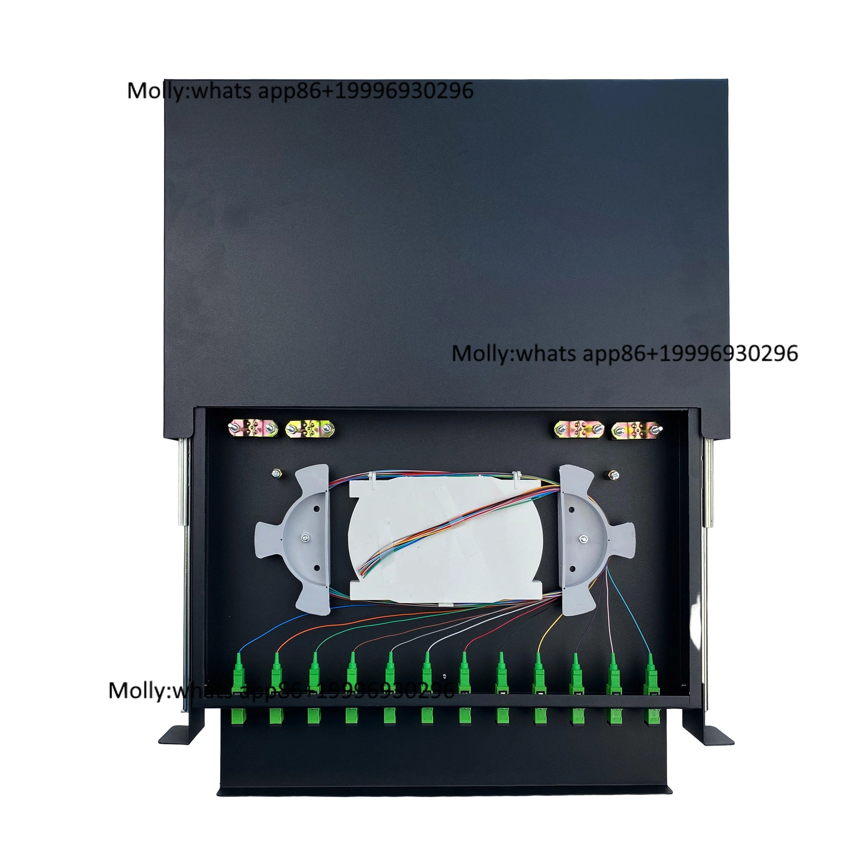 12 24 48 Port Fiber Optic Patch Panel 1U 19 Inches Rack Mount LC SC Full Equipment Sliding  drawer type Fiber Patch Panel