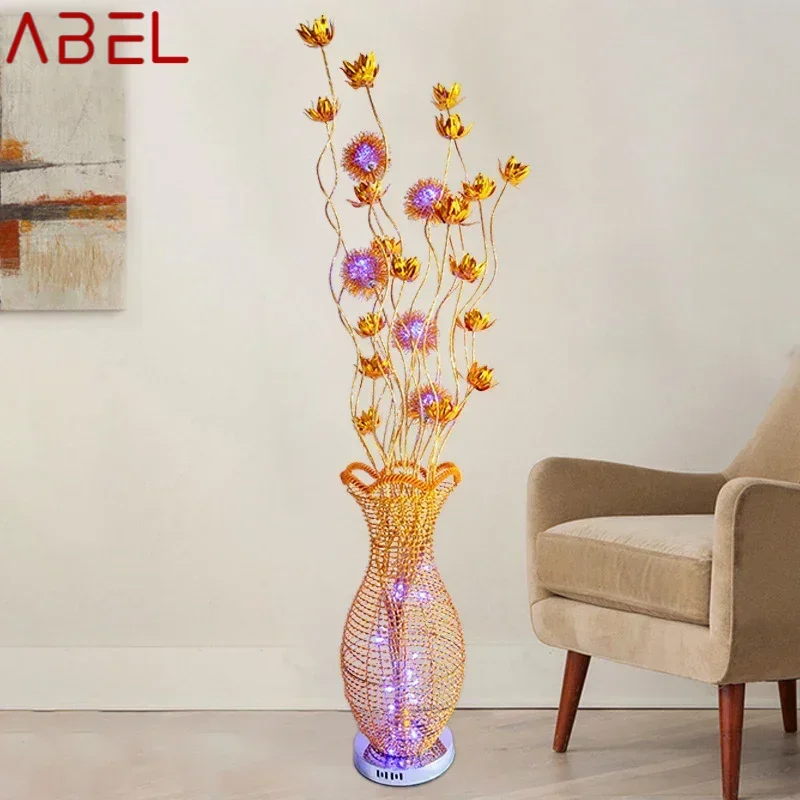 Nordic Golden Flower Floor Lamp Fashionable Modern Living Room Sofa Bedroom Hotel LED Originality Decorative Light