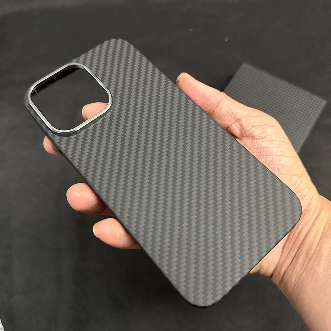 ACC- Real Carbon Fiber Phone Case for iPhone 12, 13, 14 Pro Max,  Aramid Fiber Ultra Thin Protector Cover