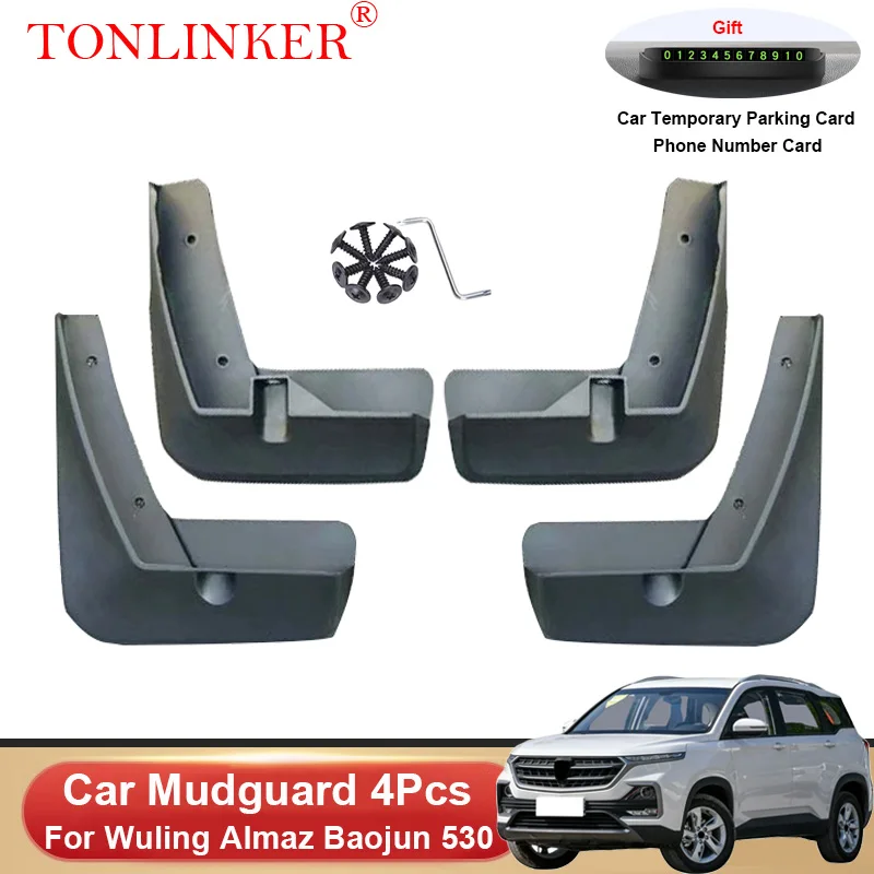 

TONLINKER Car Mudguard For Wuling Almaz Baojun 530 Chevrolet Captiva MG Hector 2018-2023 Front Rear Fender Mudflaps Accessories