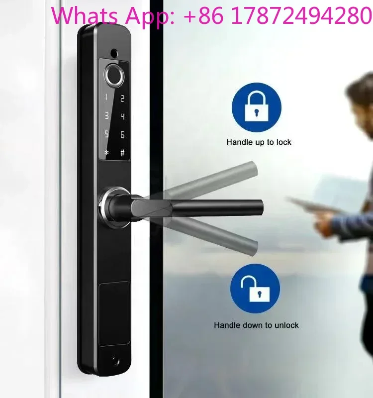 Smart Life Aluminum Outdoor IP65 Waterproof Gate Door Fingerprint Metal Gate Smart Door