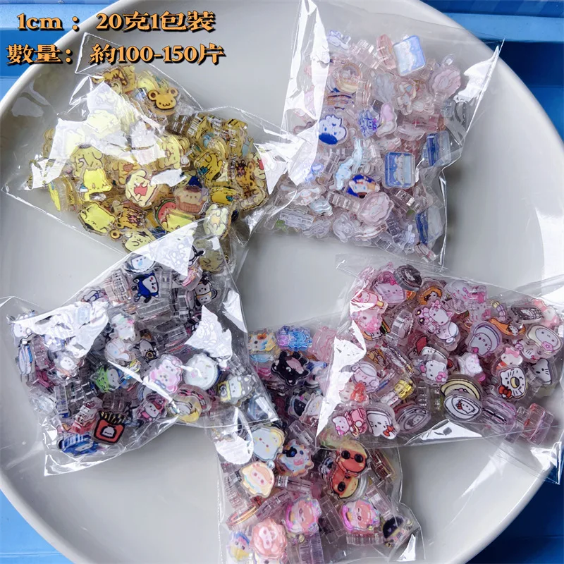 

100 моделей, подвеска из акрилового материала, Hello Kitty Stitch, сделай сам, детское украшение, Kawaii Miku, чехол для телефона, аксессуары для маникюра, оптовая продажа