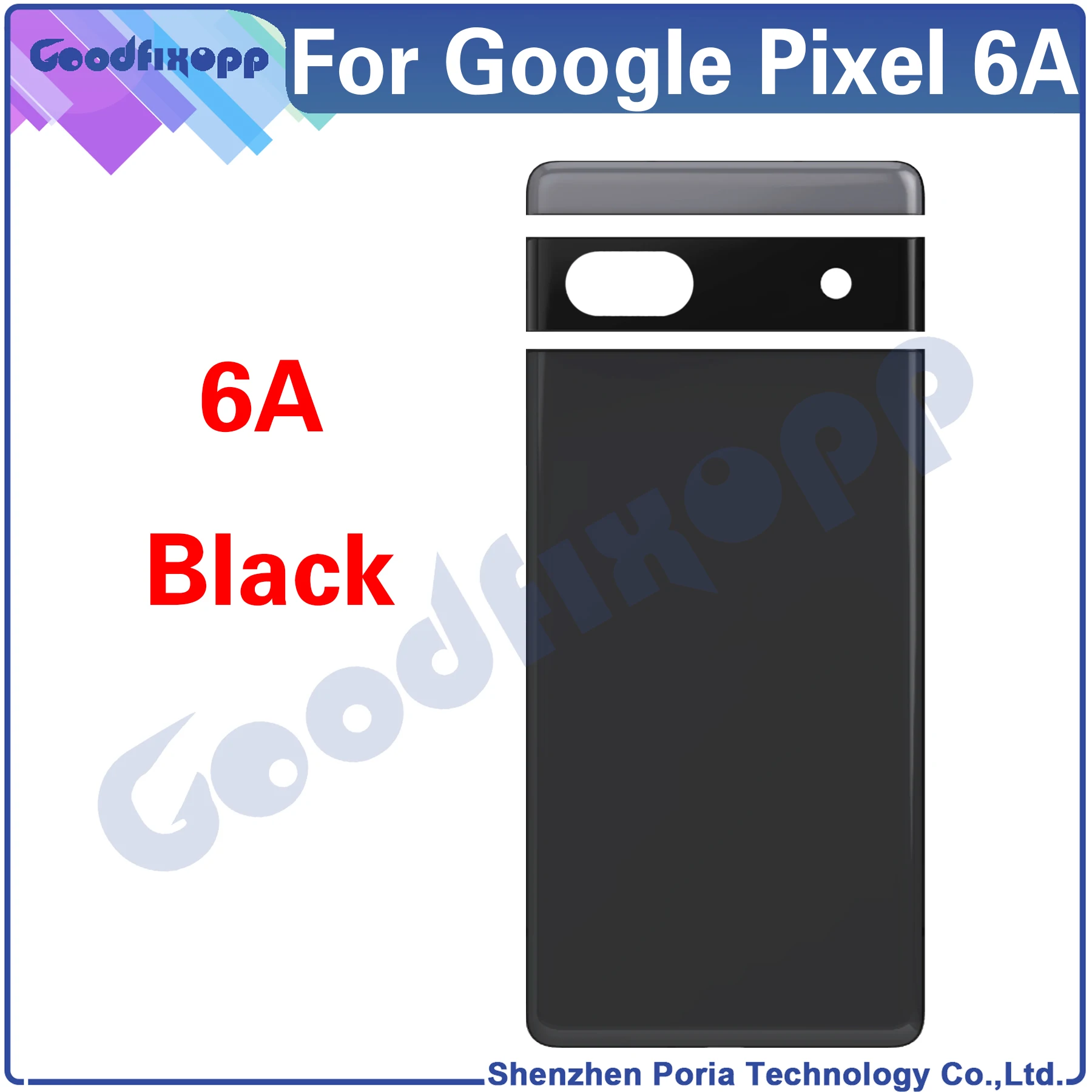 For Google Pixel 6A GX7AS GB62Z G1AZG Pixel6A Battery Back Cover Rear Case Cover Glass Lens Rear Lid Replacement