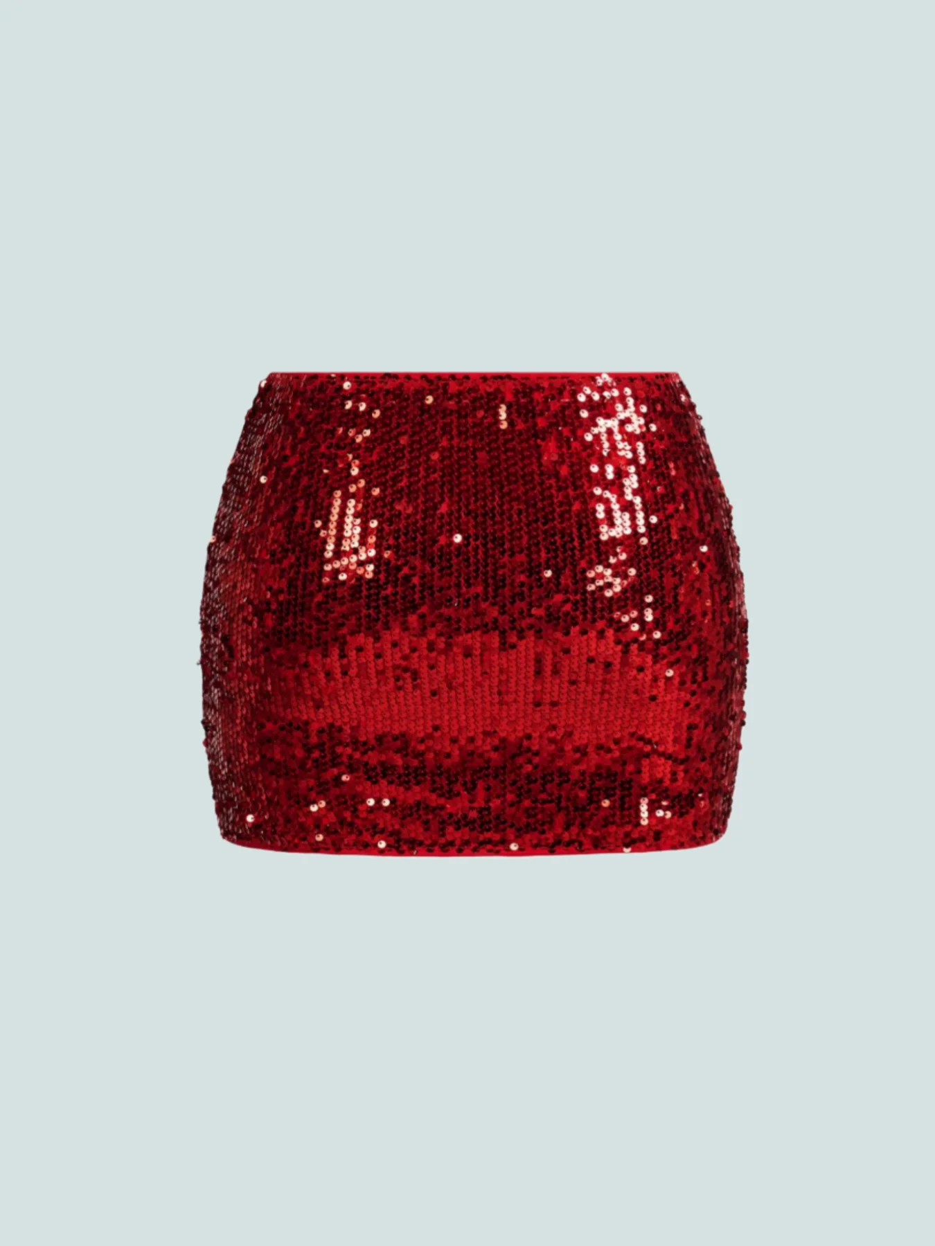 Damen Pailletten-Minirock mit elastischem Bund, schmal geschnitten, figurbetont, kurzer Rock, glitzernd, für Party, Club, Nacht, sexy, Y2K, Basic-Rock – Detail 13