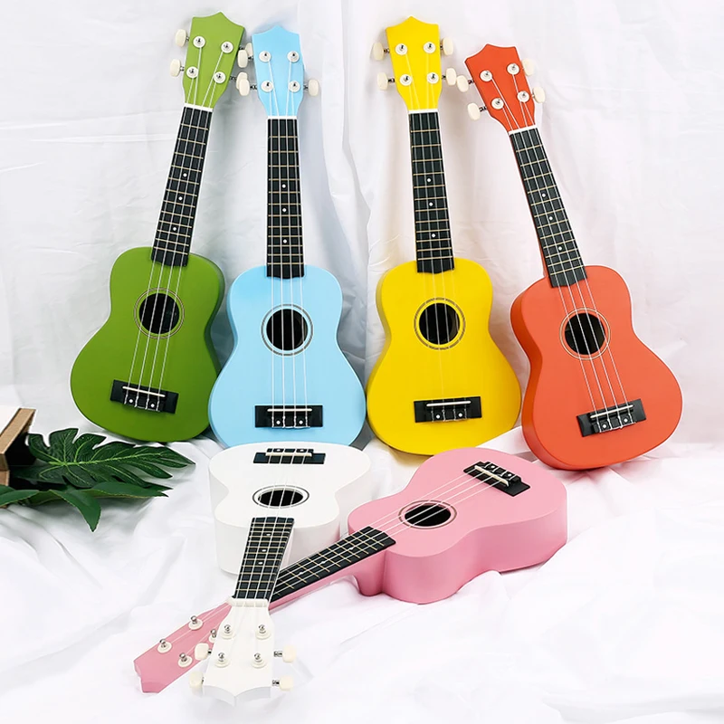 

21 Inch Soprano Ukulele 12 Carbon Fiber Ukulele Colorful Acoustic 4 Strings Hawaii Guitar Instrument for Children Music Beginner