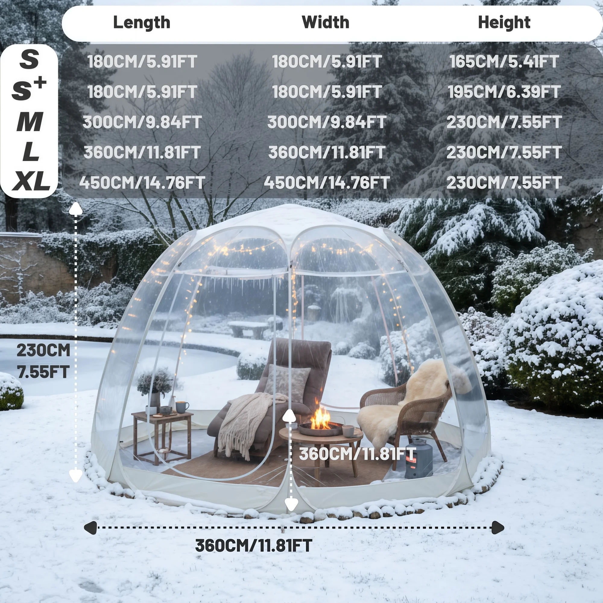 Clear Bubble Tent Dome Style, Instant Pop‑up Shelter for Outdoor Hobbyists, See‑Through Tent for Courtyard Gathering Events