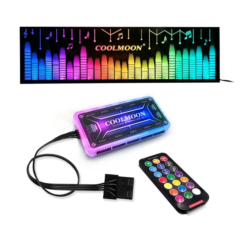 

For COOLMOON RGB Light LED Power Light Board RGB Color Side Panel Graphics Card Bracket 32Cm