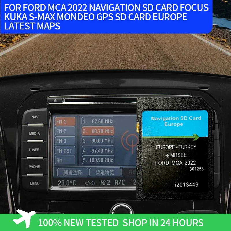 FOR Ford MCA 2022 Navigation SD Card Focus Kuka S-Max Mondeo GPS SD Card Europe Latest Maps