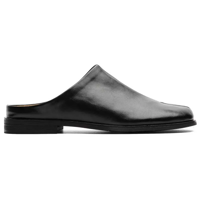 Retro Men Split-toe Shoes New Style Baggy Half-trousers Black Brand Men Outerwear One-piece Casual Shoes Sizes 38-46 Men Shoes