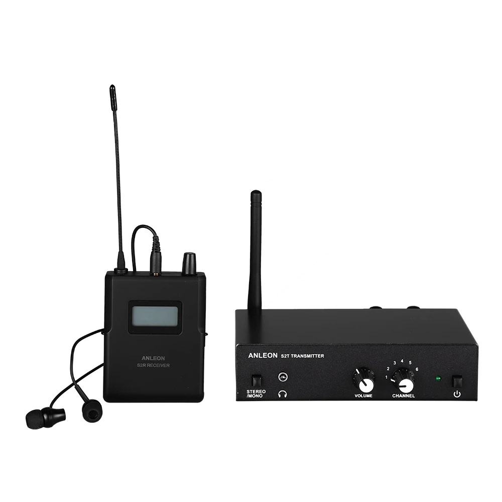 ANLEON S2 UHF Stereo Wireless Monitor System 2 Frequencies 100-240V Professional Digital Stage In-Ear Monitor System