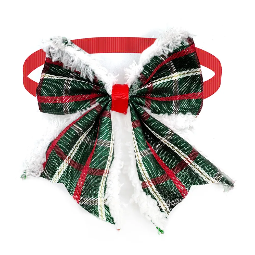 50pcs Pet Supplies Christmas Dog Pets Bowties Plush Bows Adjustable Pets Supplies Dog Grooming Product Dog Bow Tie Neckties