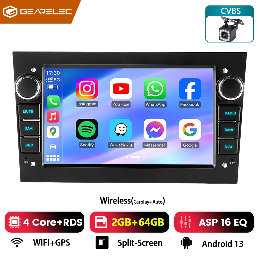 2Din Autoradio Multimedia Voor Opel Astra Antara Corsa 7 inch Draadloze CarPlay Android Auto FM Radio Ontvanger Auto stereo Speler