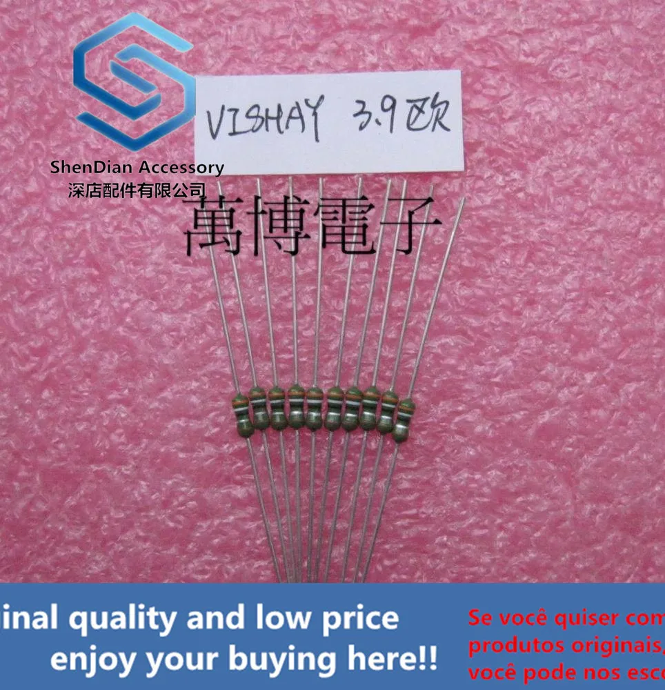 10pcs only orginal new can resistance 1/4W 0.25W 3.9 ohm 3.9R