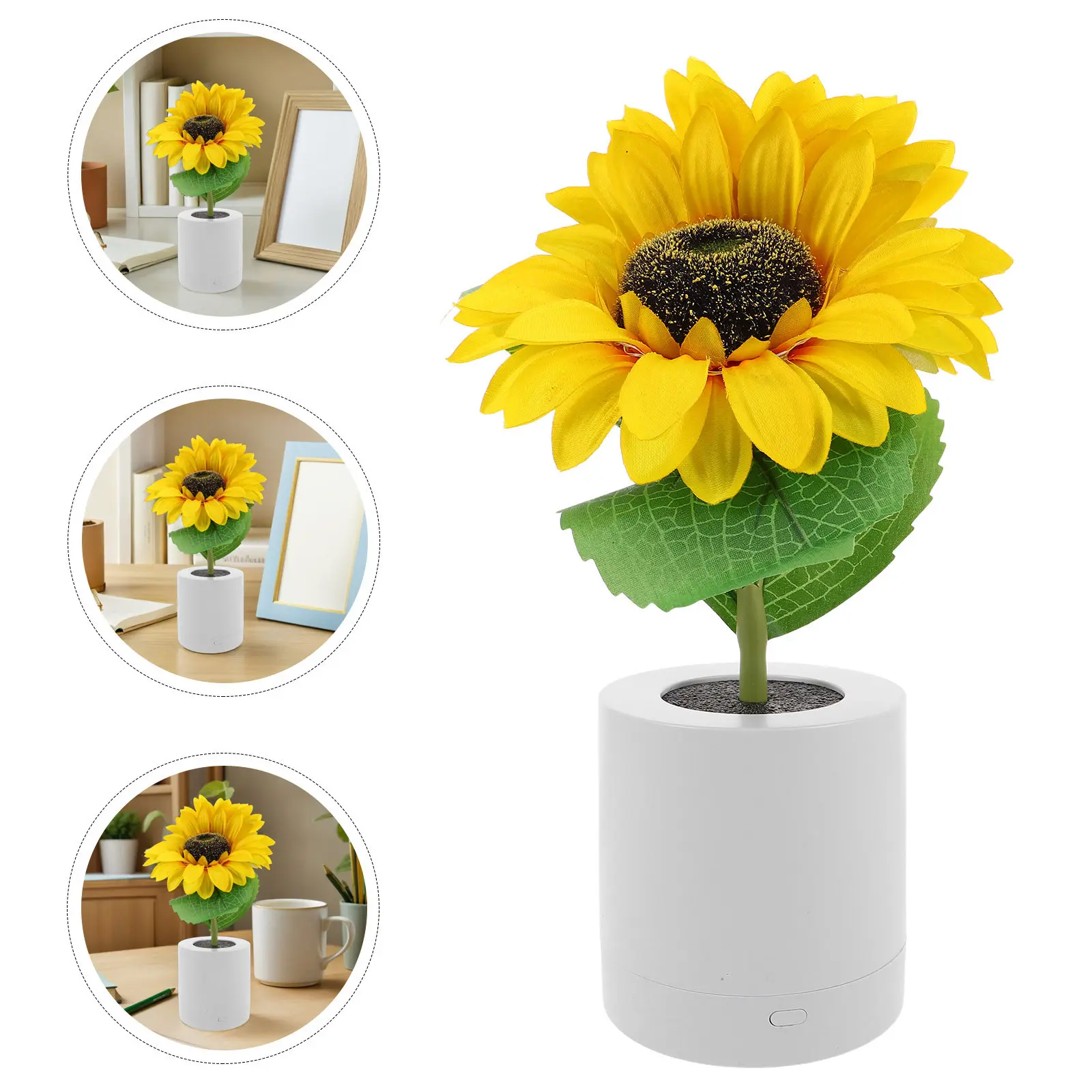 

Ночник-подсвечник «Подсолнух»: реалистичный искусственный цветок, перезаряжаемый, беспроводной, для подарков на годовщину, в весеннем стиле