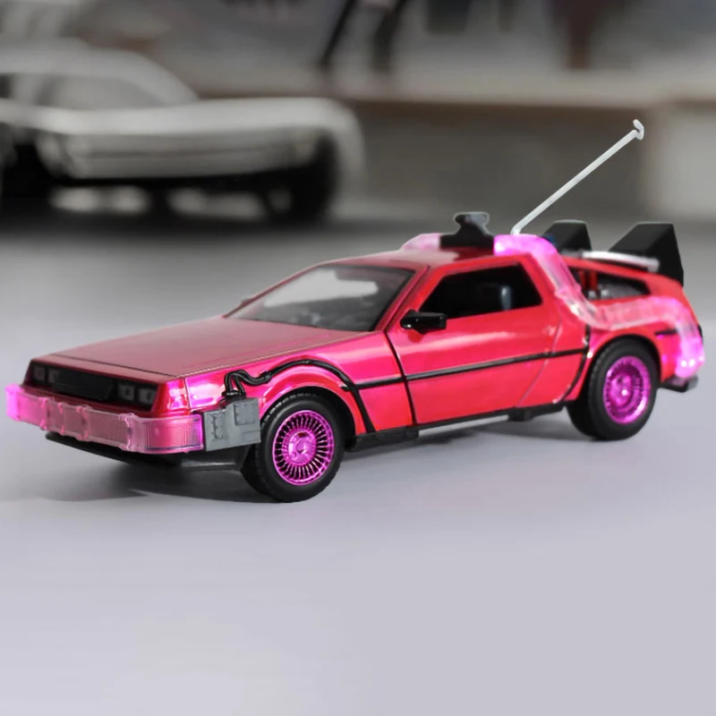 Jada 1/24 Back To The Future Time Machine DMC-12 Delorean Special Edition Alloy Car Model Holiday Gifts Toys
