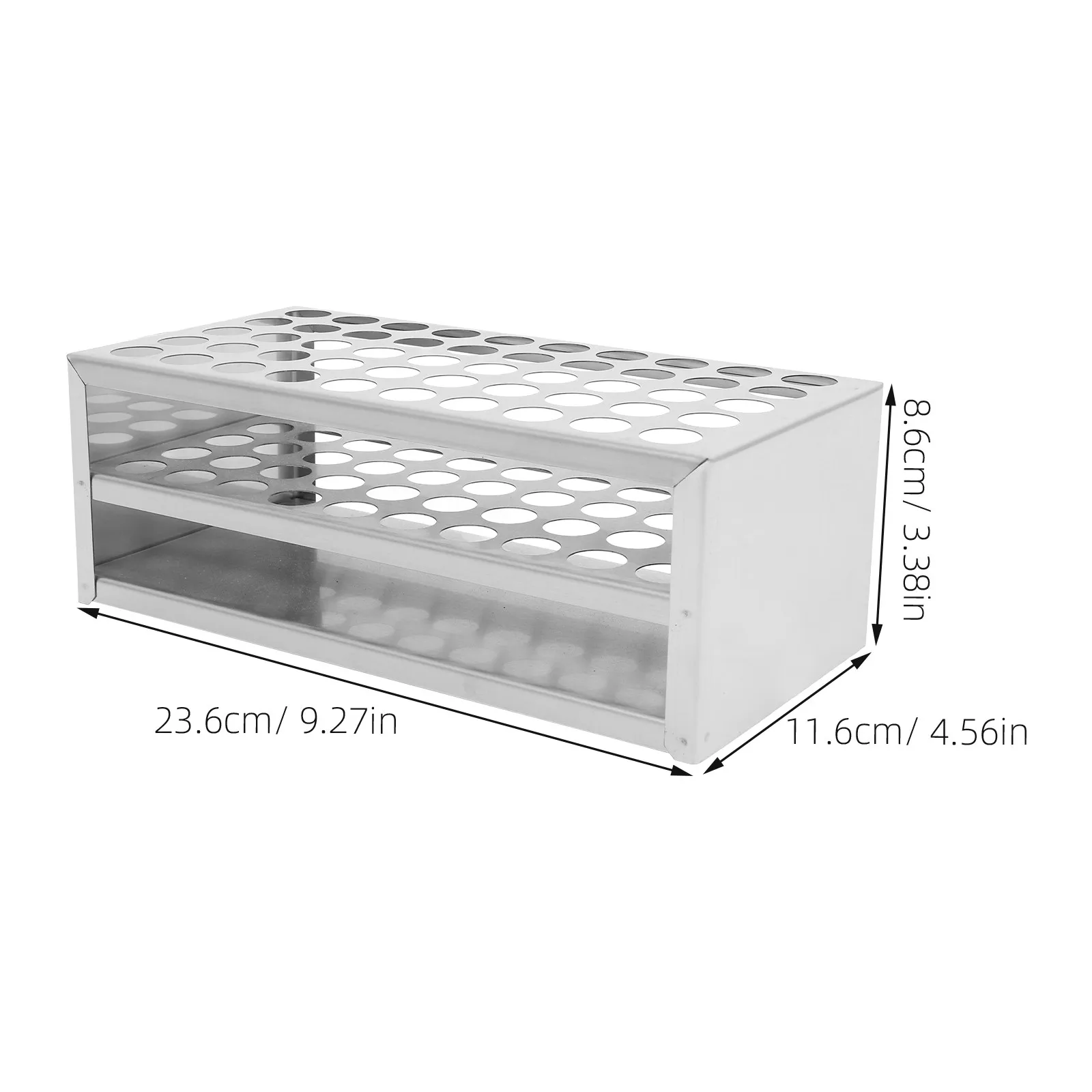Laboratory Test Tube Rack 17Mm Stainless Steel Multi-Hole Organizer For Centrifuge Sampling Tubes Stand Storage Rack view 2
