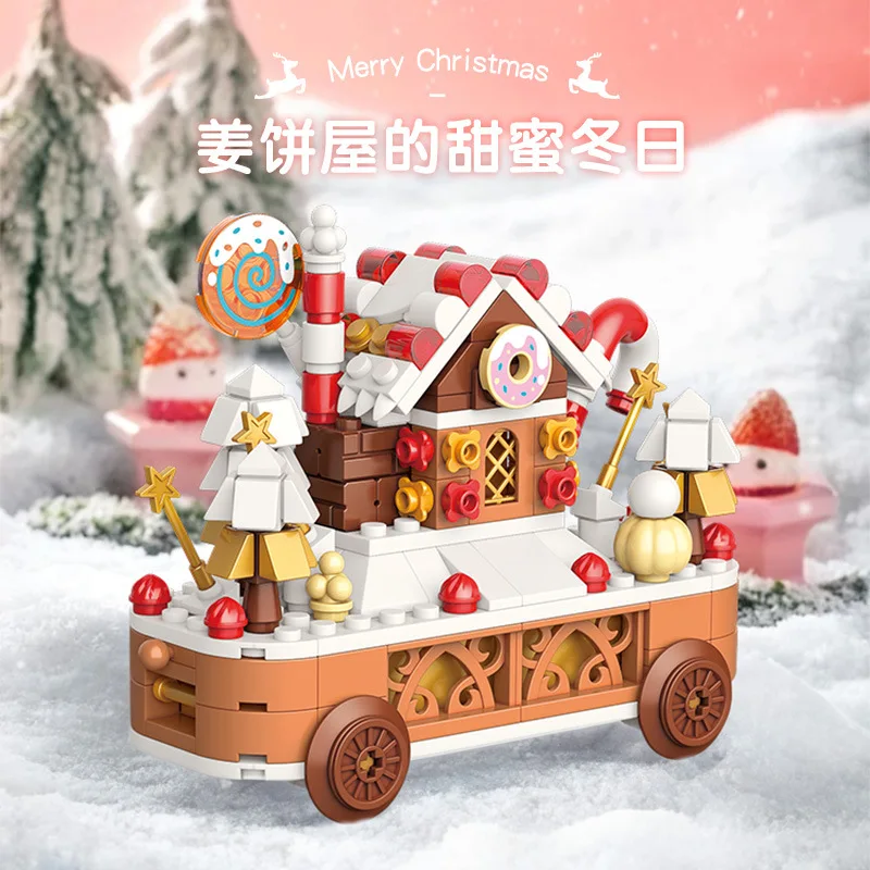 Holiday Music Box Christmas Tree Building Blocks Gift for Girls Decor