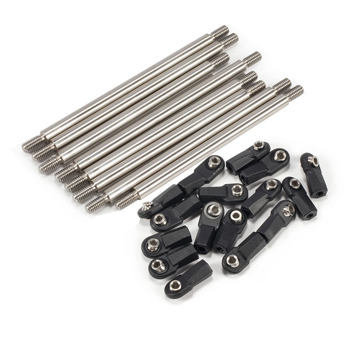 Stainless Steel 5mm Link Rod 275mm Wheelbase with M4 Rod Ends for 1/10 RC Crawler AUSTARHOBBY SCX10 TF2 D90 Chassis DIY