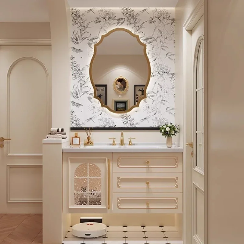 

Luxury Modern Bathroom Cabinet Integrated Drawer Storage Vanity Bathroom Cabinet Mirror Aesthetic Archivadores Lounge Furniture