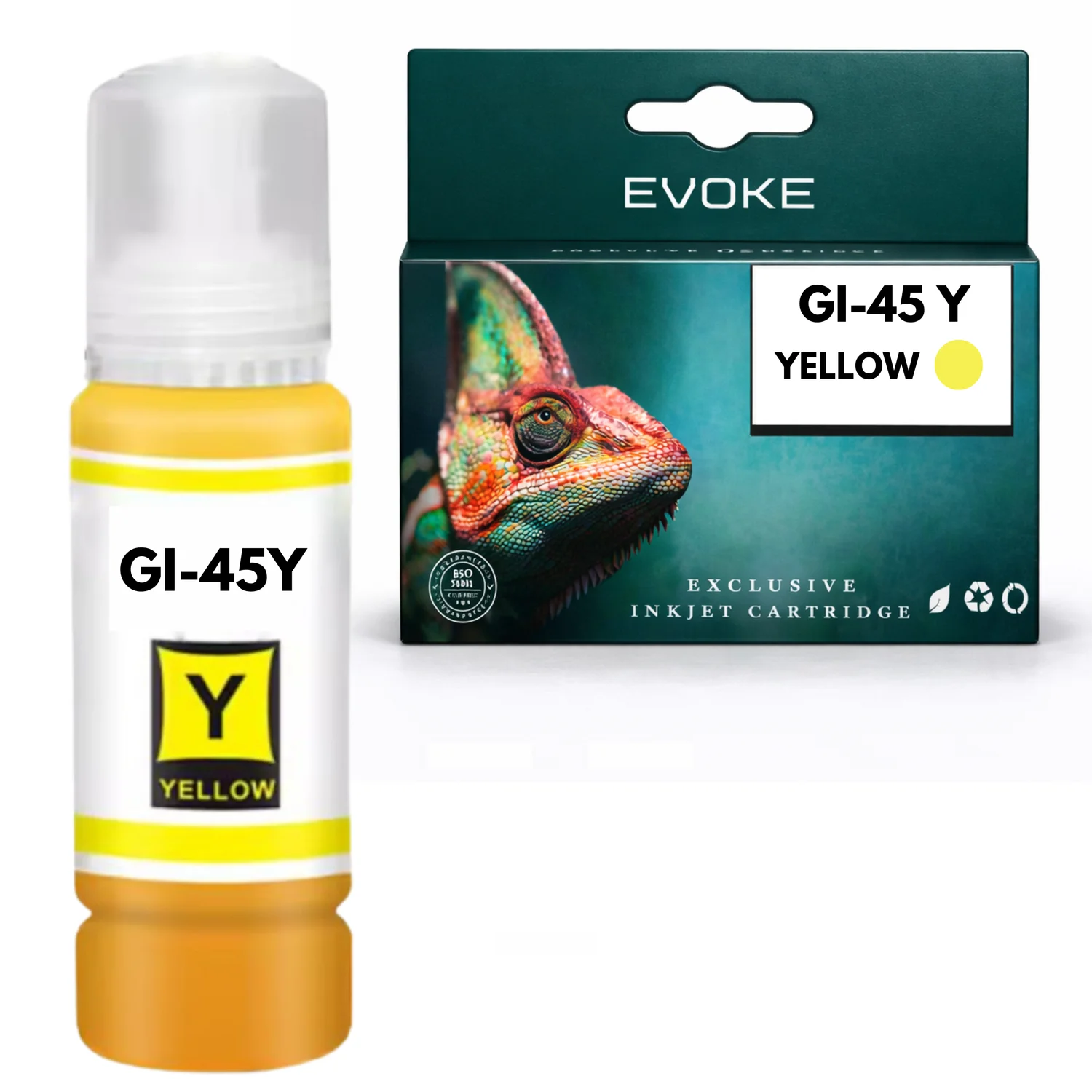 Evoke Compatibele Toner voor Canon Gi-45Y Gi45Y Gi45 6287C001 Geel Gx1010 2010/2030/2040