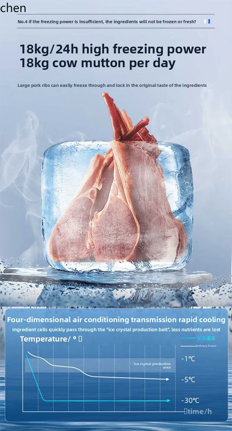 HXL ตู้แช่แข็ง 400 ลิตรในครัวเรือนความจุขนาดใหญ่แช่เย็นและแช่แข็ง Commercial Frost-ลด Quick-freezing ตู้แช่แข็ง