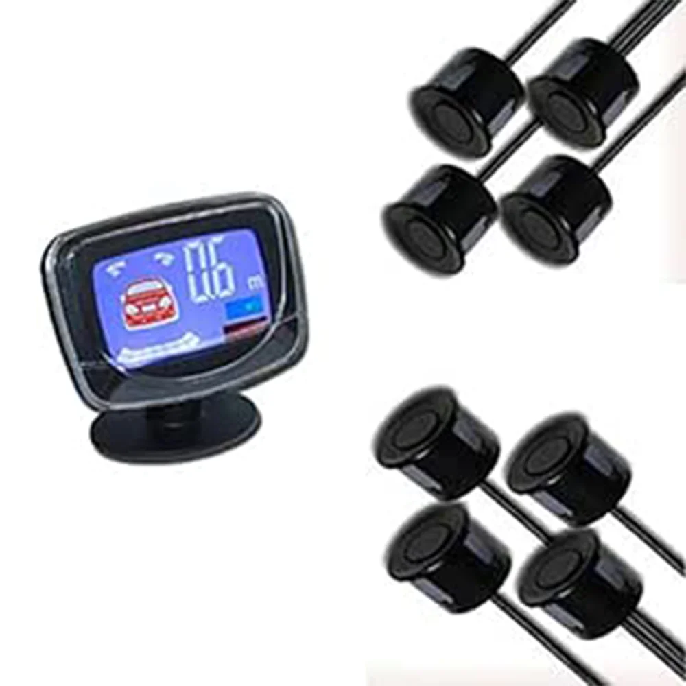 Car Reverse Radar System with 8 Probe Parking Sensor Waterproof Parking Assist Systems Backup Monitor Detector Assistant