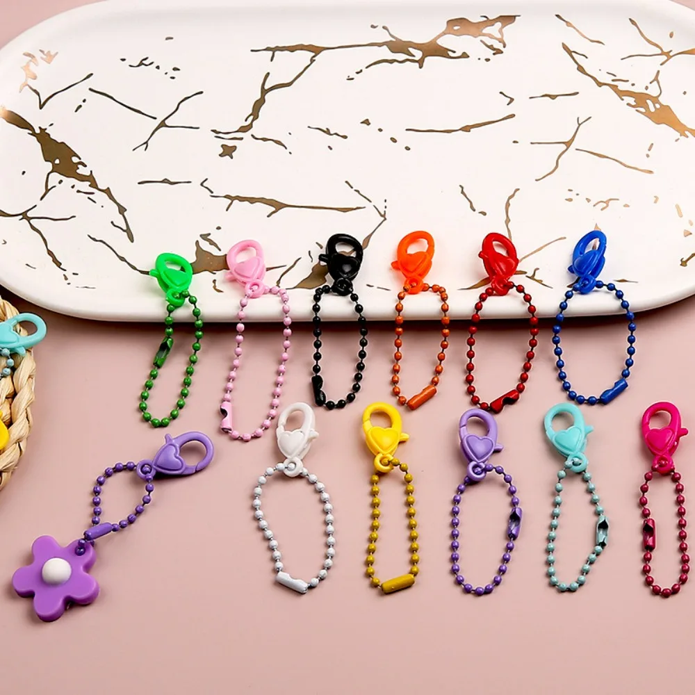 50pcs  Keychain with Lobster Buckle Pendant DIY Production Keychain Phone Chain Wallet, Doll Hanging Accessories Keychain Chain