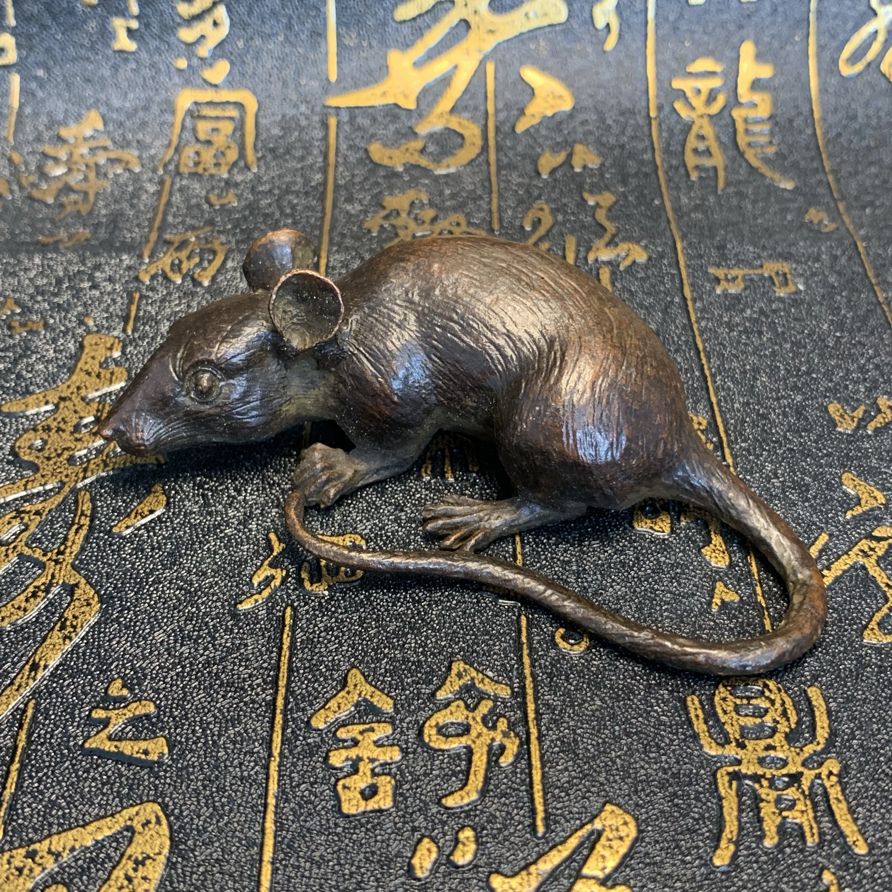 

Antique bronze mouse zodiac mouse antique bronze ornaments tea ceremony tea table desktop display ornamental gift collection.