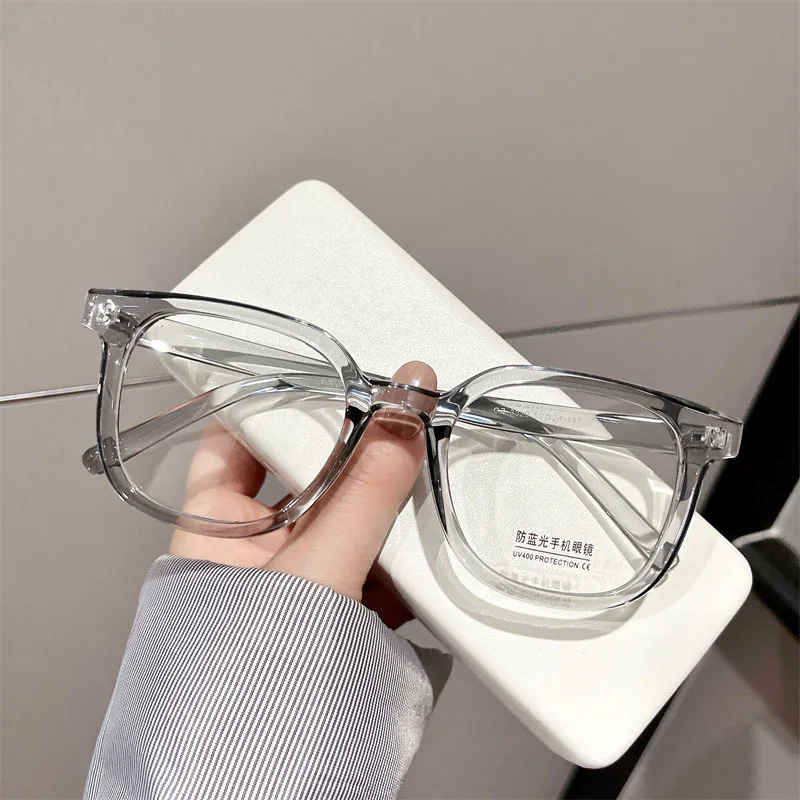 Korean Style Male Eyeglasses Square Shape Vintage Trendy Eyeglass Frames Women High Quality Men Glasses