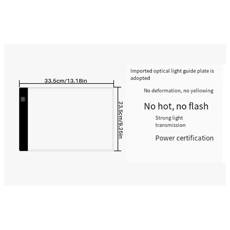 A4 Drawing Board Pad Stepless Dimming LED Luminous Board Anime Copying And Writing Platform Eye Protection Easier