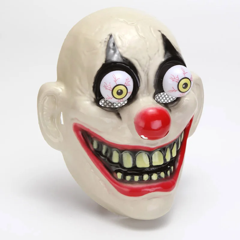 New Halloween Mask Scary Red Nosed Clown Mask with Funny Terrifying Gripping Electric Saw Murderer Mask