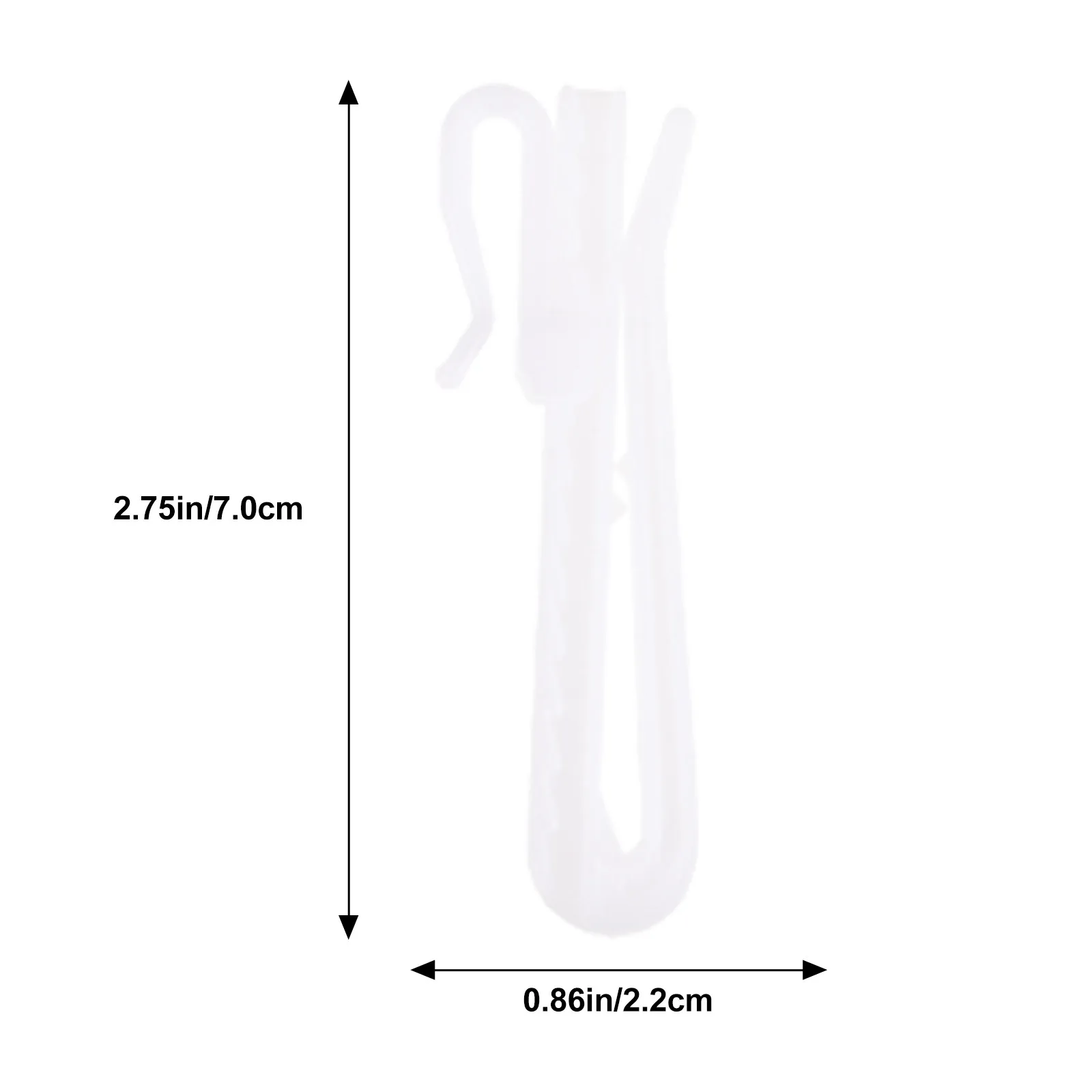 100Pcs Plastic Adjustable Curtain Hooks Compact Lightweight Non Scratch Sturdy Long Life Drapery Hanging Hooks for Window Door