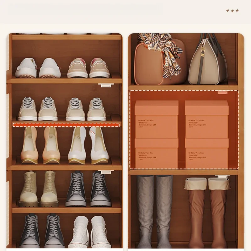 Multi-Layer Shoe Rack Home Shoe Cabinet Dust-Proof Organizer Stable Heavy-Duty Practical Shoe Display Shelf Entryway Furniture