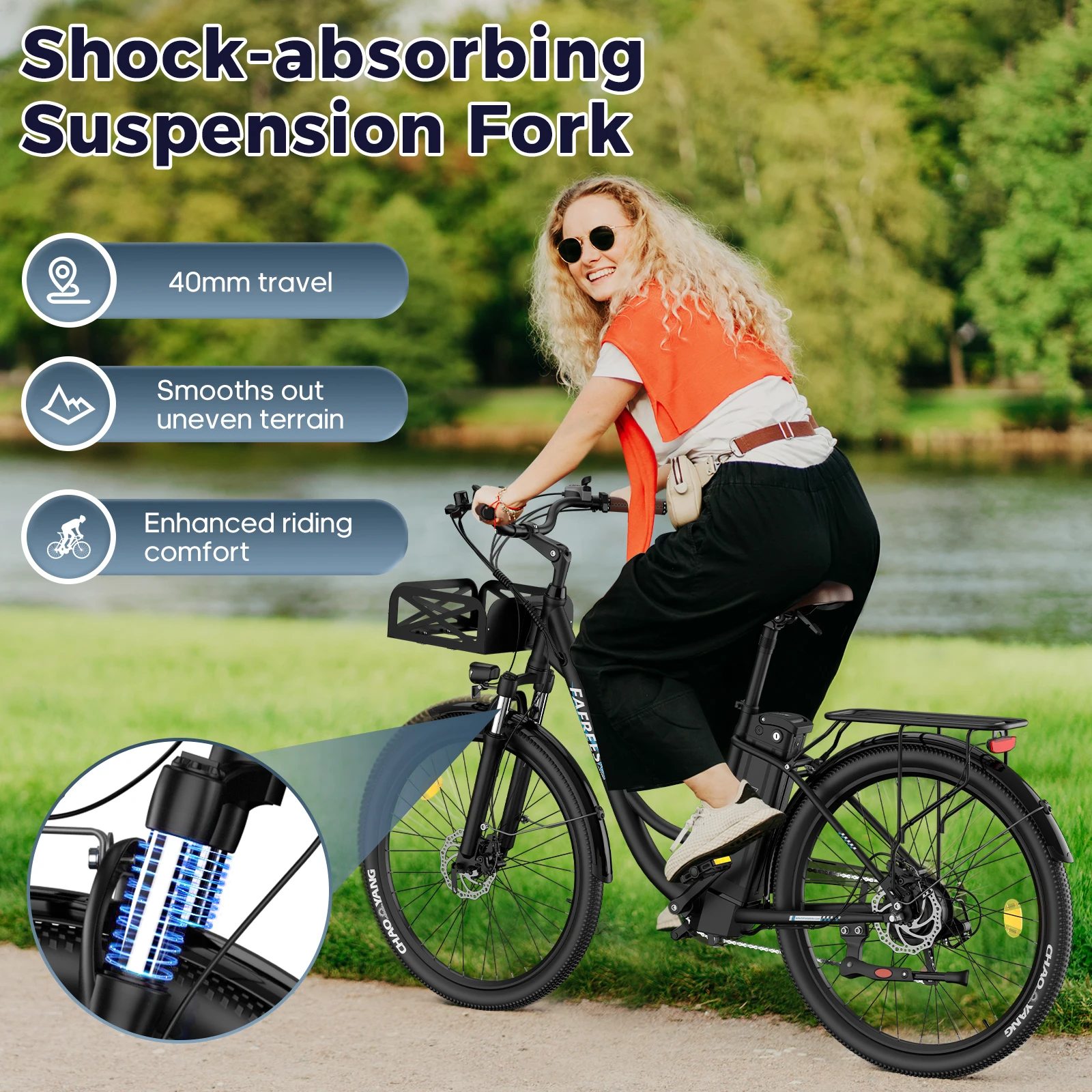 Bicicleta eléctrica Fafrees F26, 36 V, 20 Ah, para adultos, con neumáticos de 20 x 1,95 pulgadas, cuadro de acero de alta resistencia, 7 modos de asistencia, autonomía de 95 a 120 km, motor sin escobillas, batería de litio, frenos de disco, ideal para diversas terrenos, tanto de montaña como de ciudad, para uso en carretera y en la ciudad.