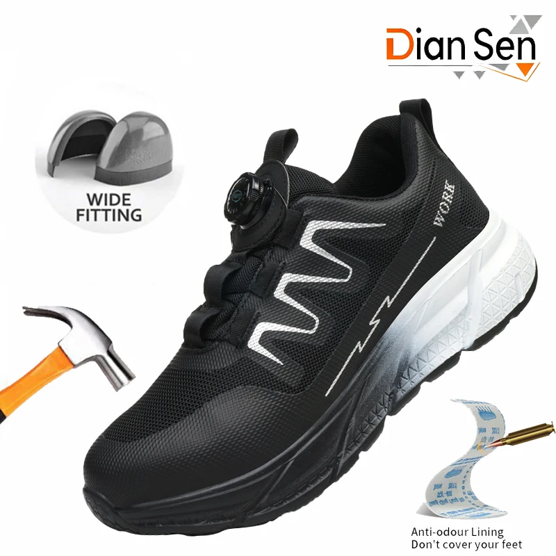 

Рабочая защитная обувь для женщин и мужчин, дышащие неразрушимые ботинки, нескользящие дышащие кроссовки, обувь для строительных работ