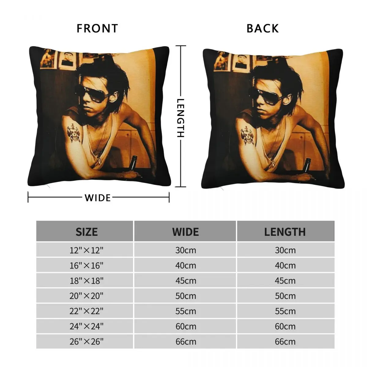 Nick Cave And The Bad Seeds Square Pillowcase Polyester Linen Velvet Pattern Decorative Pillow Case Home Cushion Cover Wholesale
