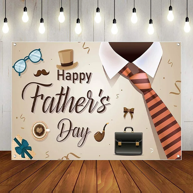 

Happy Father's Day Photography Backdrop Banner Party Decoration Photo Booth Background Portrait Studio Props Poster Photo