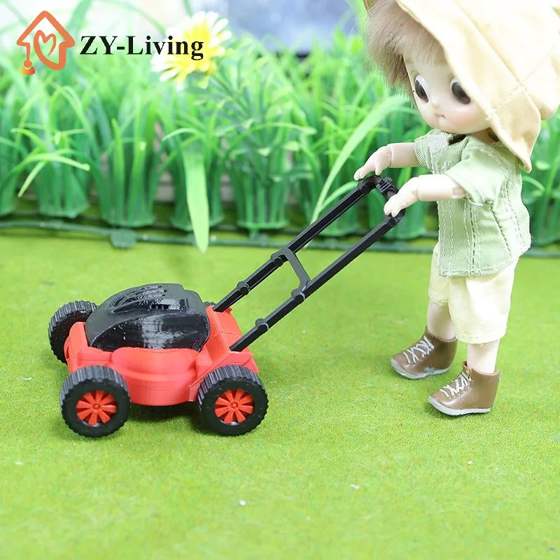 

1Pc 1:12 1:18 Dollhouse Lawn Mower Model Simulation Children's Garden Mower Toy Repair Tool Miniature Furniture Accessories