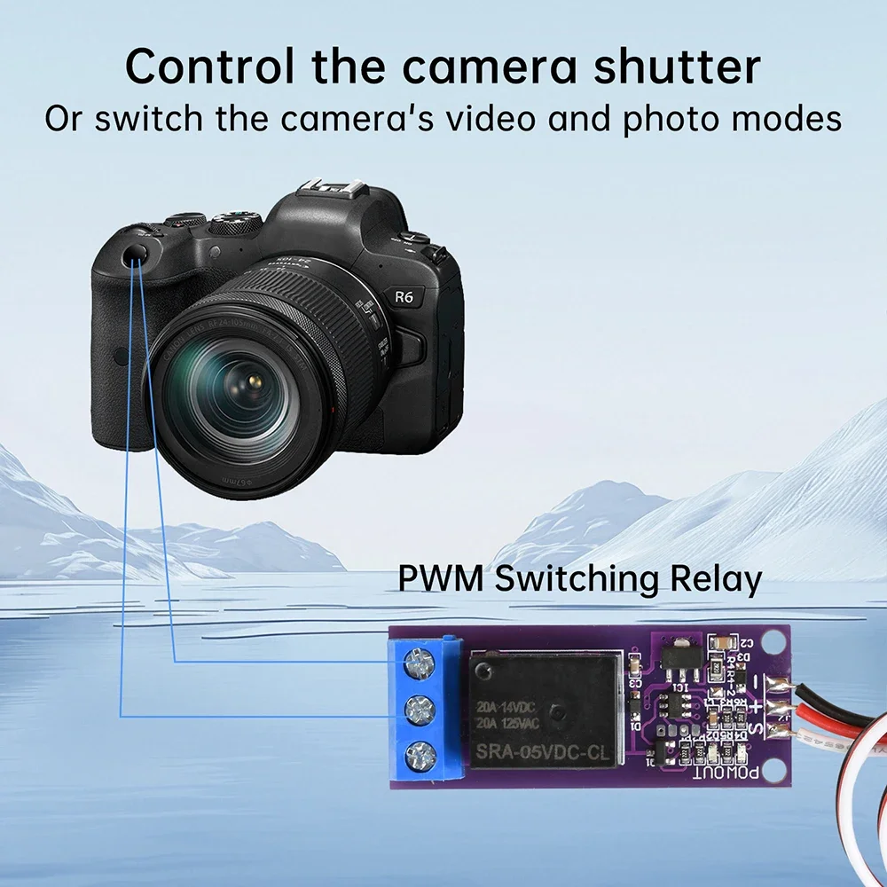 RC Model Relay Switch PWM Remote Signal Control Switch 5-12V PWM Switch Aerial Light Controller Universal Model Airplane Car