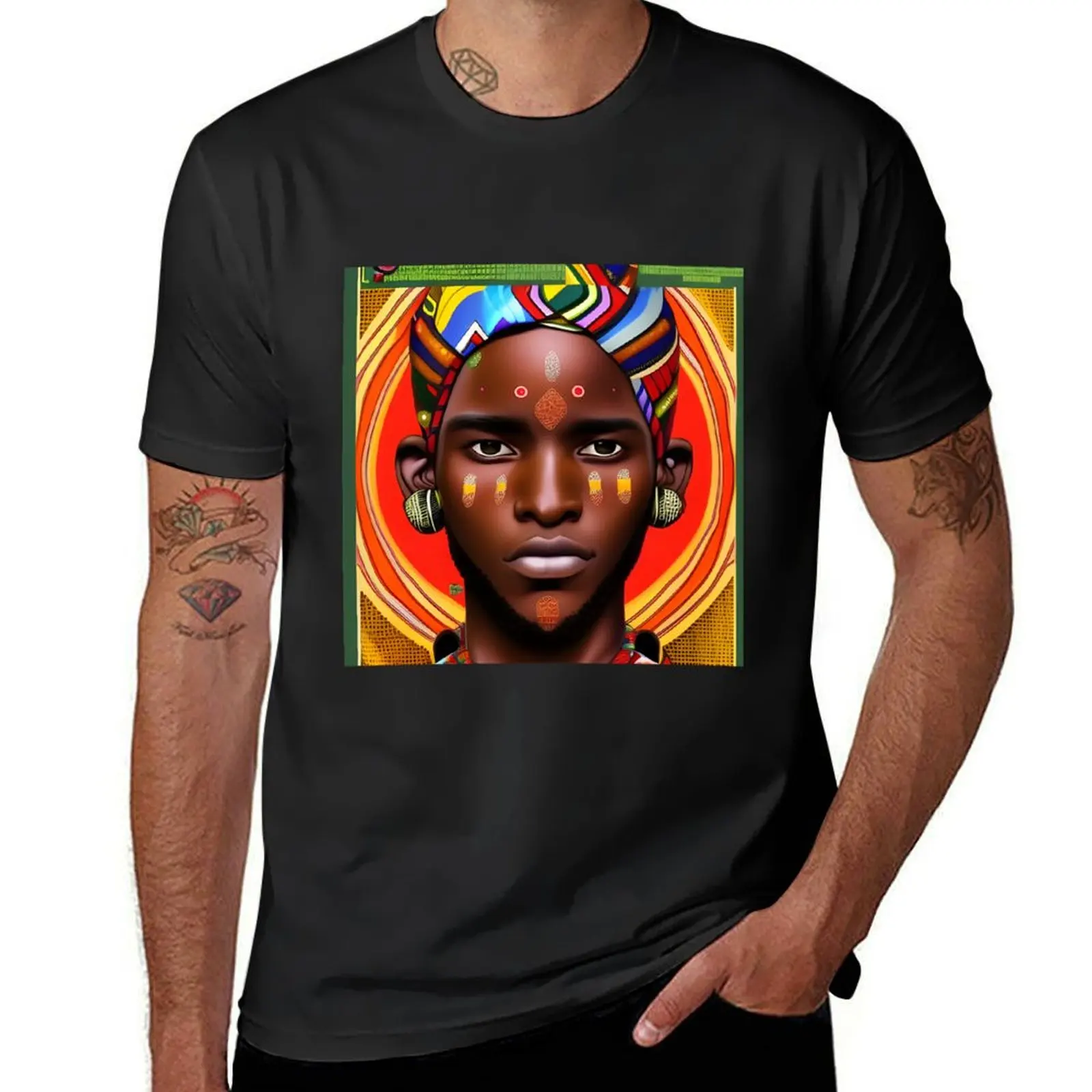 Afro Pop Art of African Man T-Shirt kawaii clothes shirts graphic tees mens graphic t-shirts hip hop