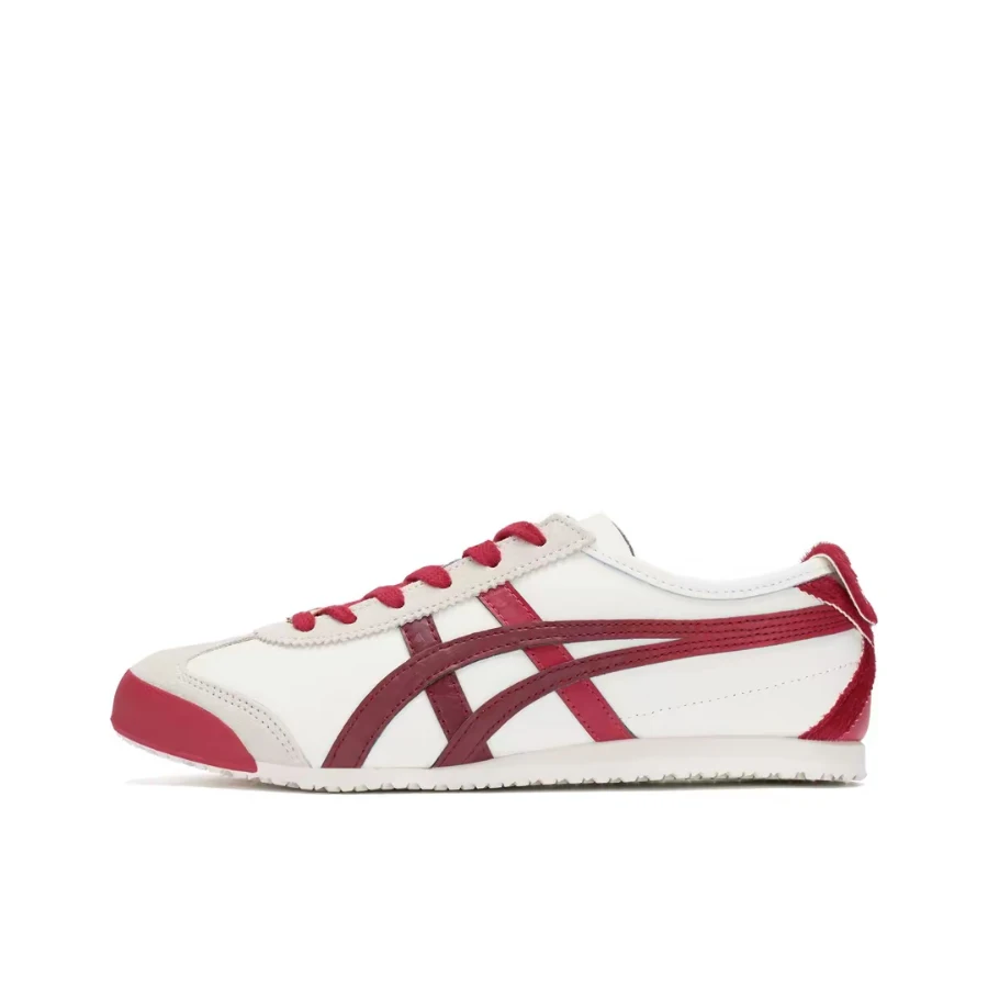 Onitsuka Tiger MEXICO 66 Unisex White/Red Low-Top Casual Shoes  Stylish Minimalist Versatile Classic Design 1183C600-100
