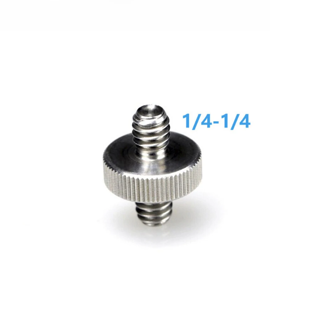 

6 Pcs Camera Stand Screws Universal Adaptor Threaded Adapter Double Head Silver Accessories