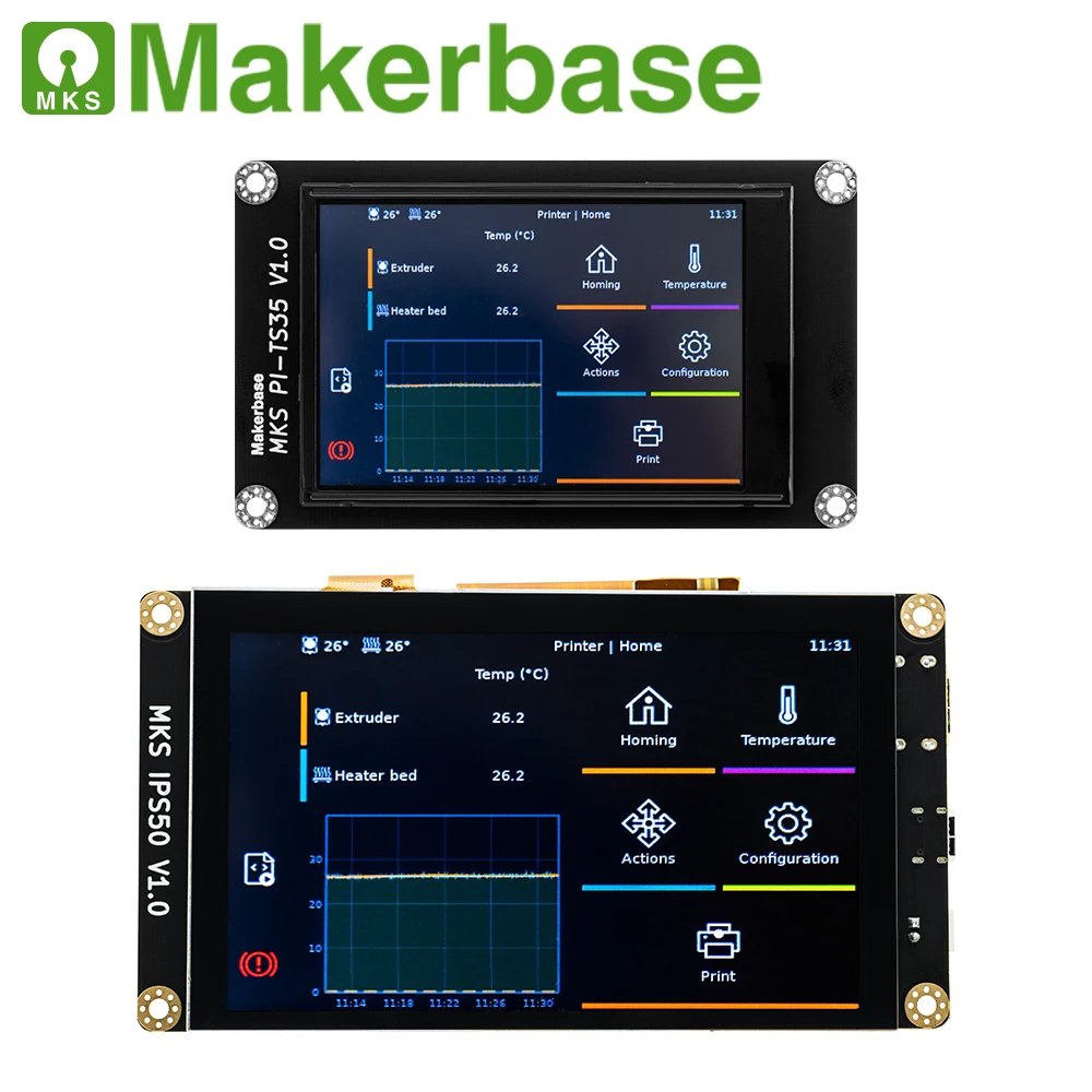 Makerbase MKS PI Board Quad-core 64bits SOC onboard runs Klipper&3.5/5 Inch Touch Screen for Voron VS Raspberry Pi Board RasPi